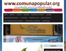 Tablet Screenshot of comunapopular.org